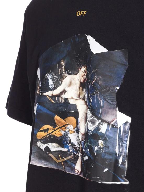 25FW 오프화이트 반팔 티셔츠 OMAA120F25JER00R1016 Black - OFF WHITE