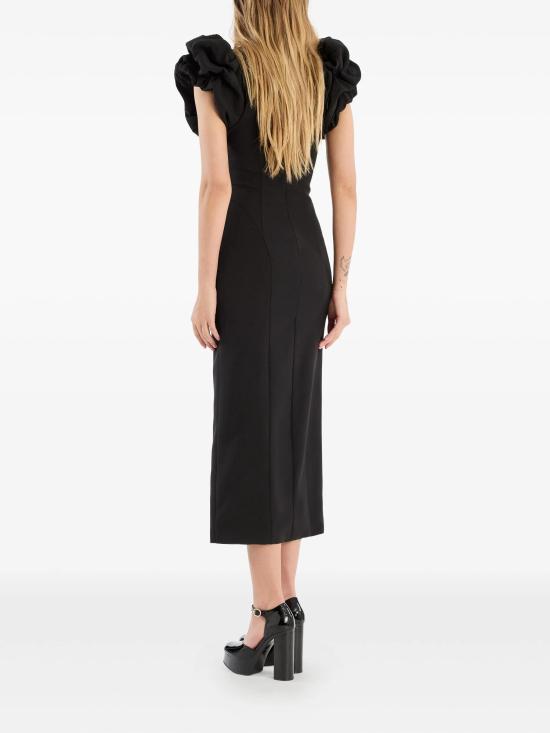 25FW 로테이트 미디 원피스 114668 100 Black - ROTATE