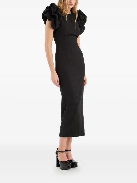 25FW 로테이트 미디 원피스 114668 100 Black - ROTATE