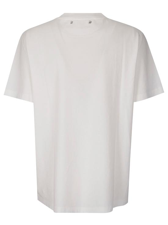 25FW 골든구스 반팔 티셔츠 GWP01220P000673 10363 VINTAGE WHITE - GOLDEN GOOSE