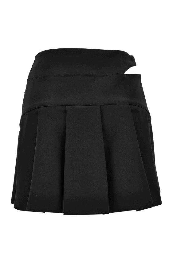 25FW 베르사체 숏 스커트 79HAE801 N0356899 Black - VERSACE