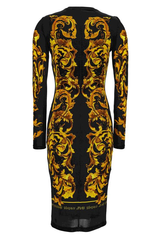 25FW 베르사체 미디 원피스 79HAO9P0 JS524G89 Black - VERSACE