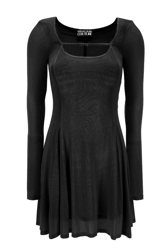 25FW 베르사체 미디 원피스 79HAO922 J0007899 Black