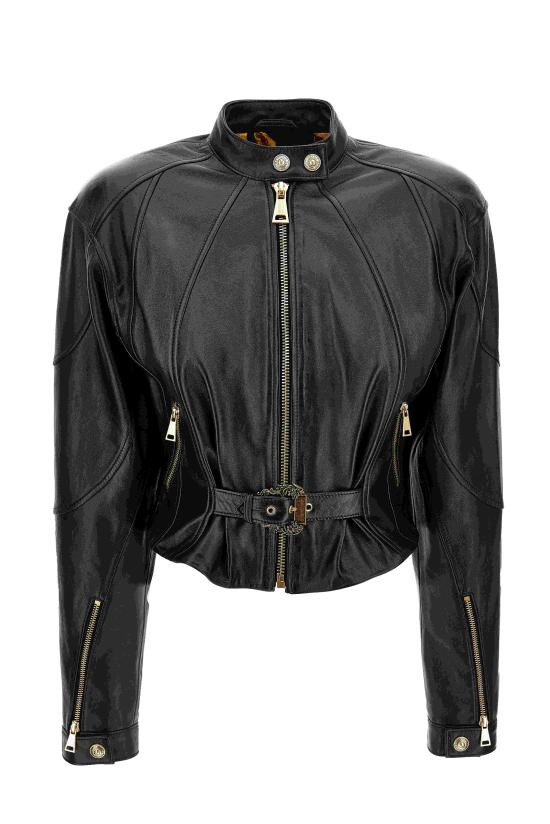 25FW 베르사체 가죽 자켓 79HAVP03 CP021899 Black