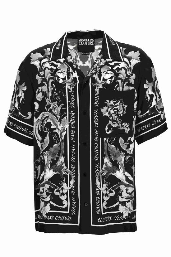 25FW 베르사체 반팔 셔츠 79GAL2BB NS718899 Black