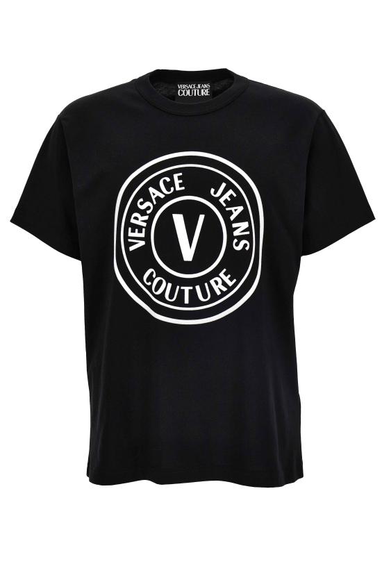 25FW 베르사체 반팔 티셔츠 79GAHE06 CJ00E899 Black