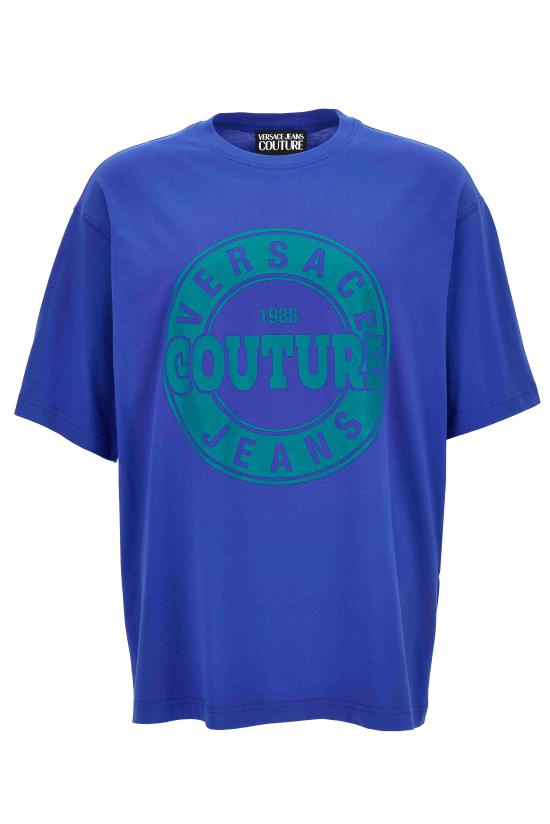 25FW 베르사체 반팔 티셔츠 79GAHE04 CJ00E289 Blue