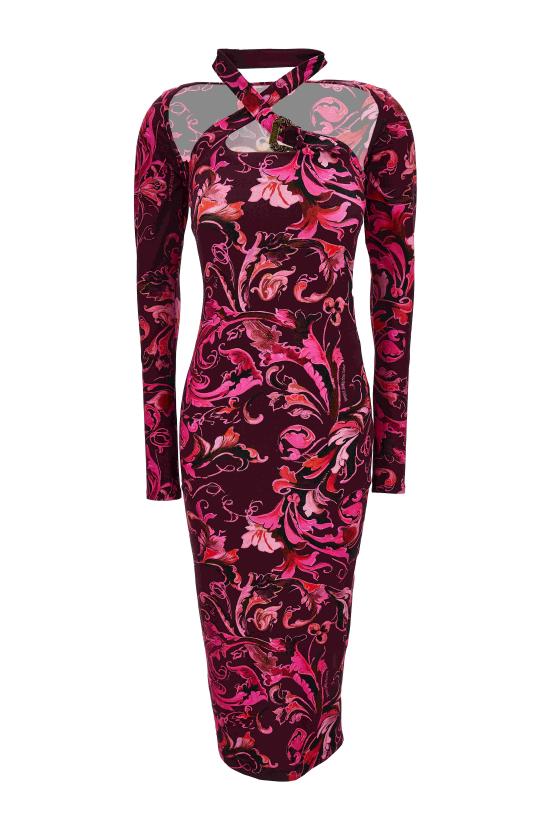 25FW 베르사체 미디 원피스 79HAO972 JS518317 PURPLE