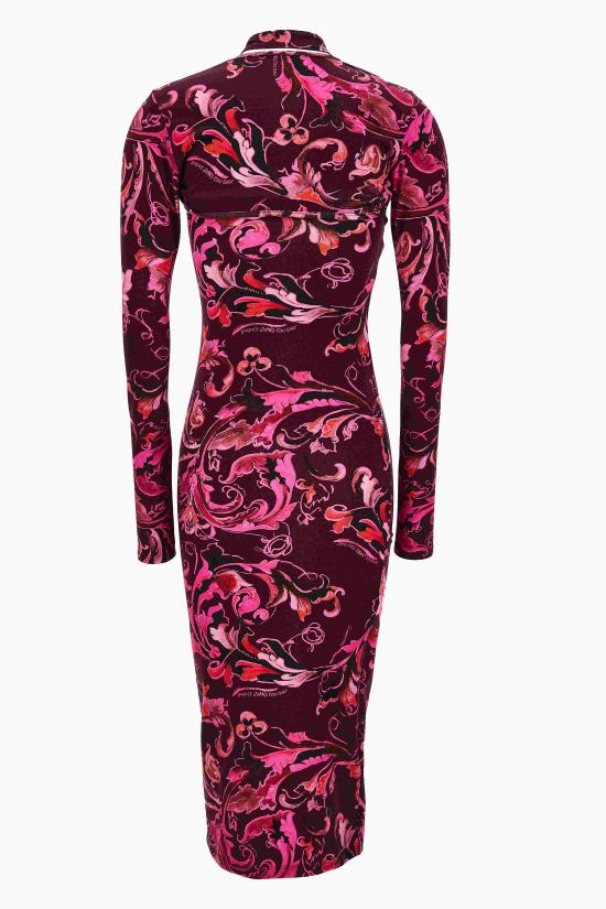 25FW 베르사체 미디 원피스 79HAO972 JS518317 PURPLE - VERSACE