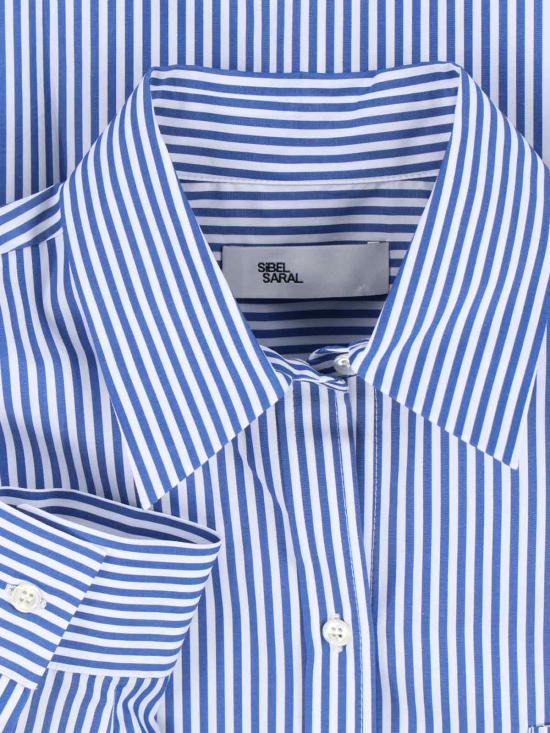 25FW 사이블사렐 블라우스 IMNY SHIRT BLUE WHITE STRIPE Blue - SIBEL SARAL