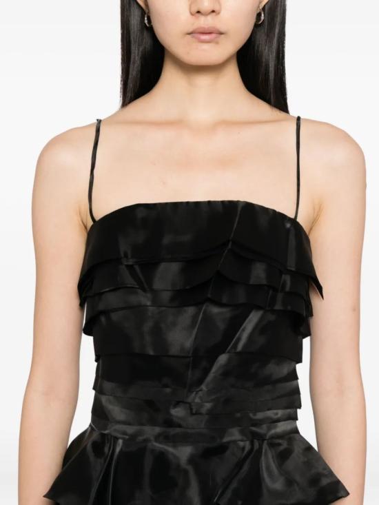  사이드 코베이시 롱 원피스 레이어드 오간자 롱 드레스 - SAIID KOBEISY