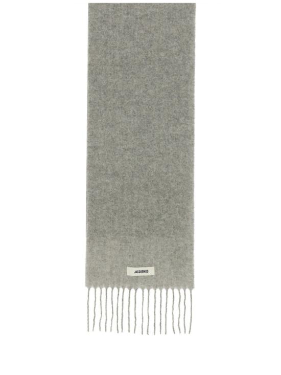 25FW 자크뮈스 프린지 울 스카프 ACU00572BOT 4032950 Grey - JACQUEMUS