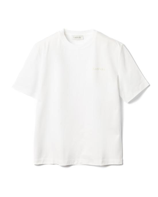 25FW 랑방 반팔 티셔츠 RM TS0115 J234 E25 01 OPTIC WHITE White
