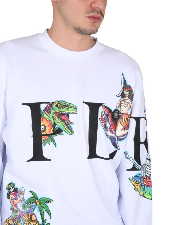  필립 플레인 긴팔 티셔츠 SACCMJO0989 PJO002N01 White - PHILIPP PLEIN
