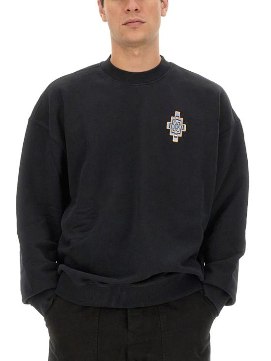  마르셀로 불론 긴팔 티셔츠 CMBA097 F23FLE0021033 Black - MARCELO BURLON