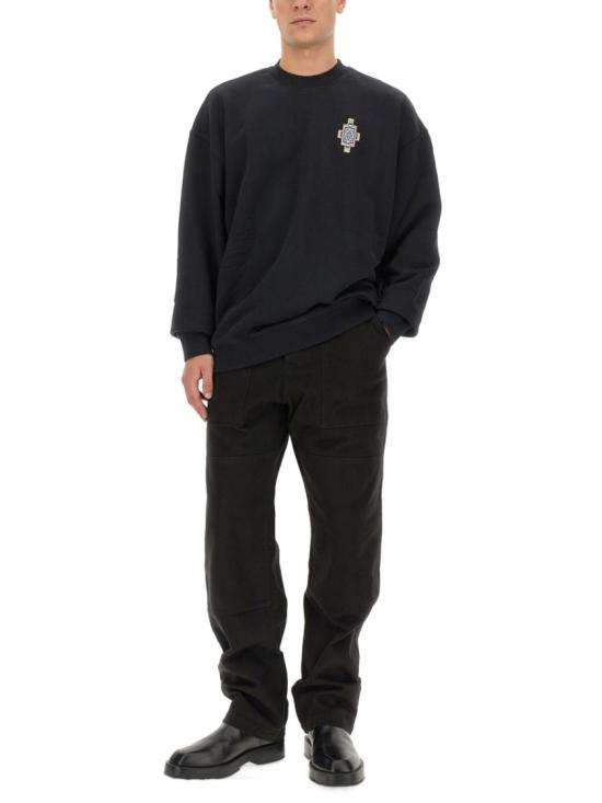  마르셀로 불론 긴팔 티셔츠 CMBA097 F23FLE0021033 Black - MARCELO BURLON