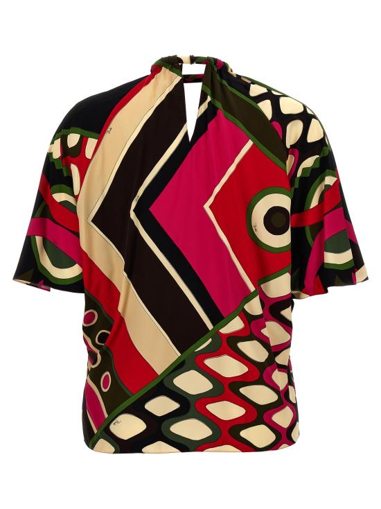  에밀리오푸치 반팔 티셔츠 4HRM254H727020 Multicolor - EMILIO PUCCI