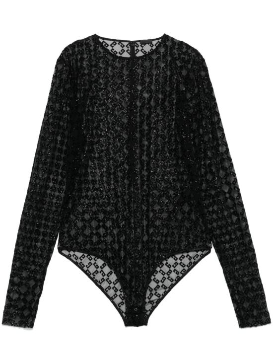 25FW 지방시 바디수트 티셔츠 BWB03U20H0 008 Black