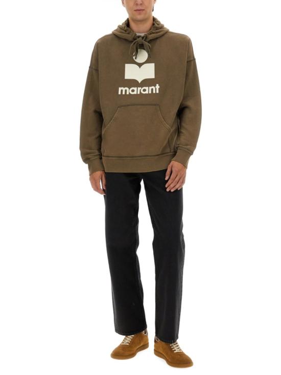 25FW 이자벨마랑 마일리 로고 후드 티셔츠 SW0027HA C3M06HDBEC Brown - ISABEL MARANT
