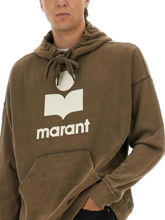 25FW 이자벨마랑 마일리 로고 후드 티셔츠 SW0027HA C3M06HDBEC Brown - ISABEL MARANT