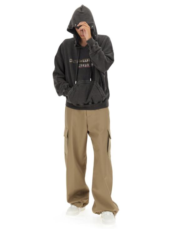  오프화이트 후드 티셔츠 OMBB119 F23FLE0051084 Black - OFF WHITE