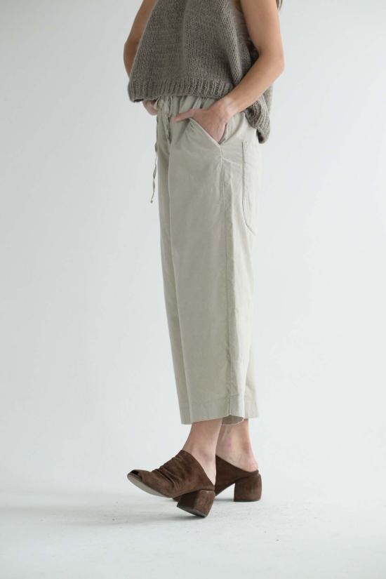  앨범 디 파밀리아 스트레이트 팬츠 Album Di Famiglia 벨벳 와이드 & 쇼트 팬츠 - ALBUM DI FAMIGLIA