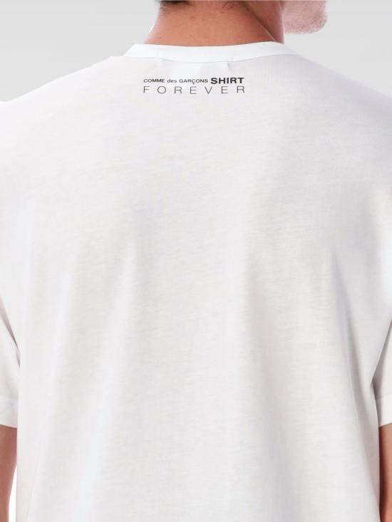 25FW 꼼데가르송 반팔 티셔츠 FZT004051 4 White - COMME DES GARCONS