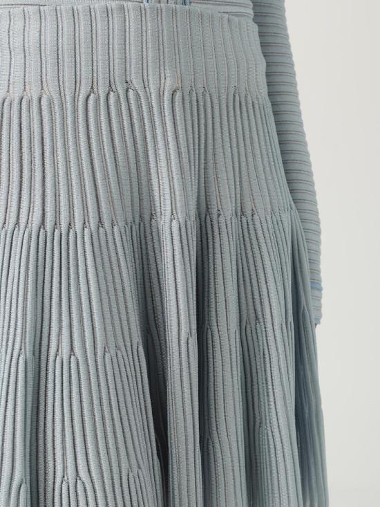 25FW 발망 데님 스커트 FF1LB512KI83 SOM Blue - BALMAIN