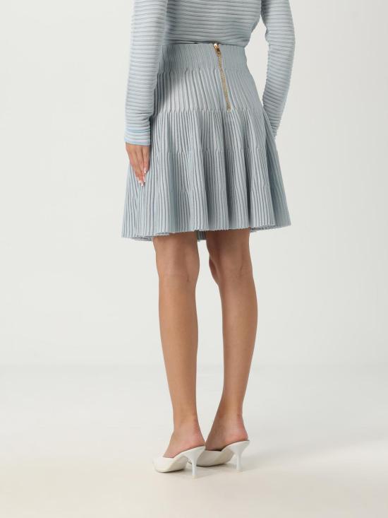 25FW 발망 데님 스커트 FF1LB512KI83 SOM Blue - BALMAIN