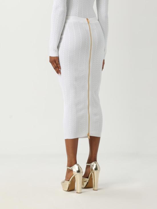 25FW 발망 스커트 FF1LD066KI50 0FA White - BALMAIN