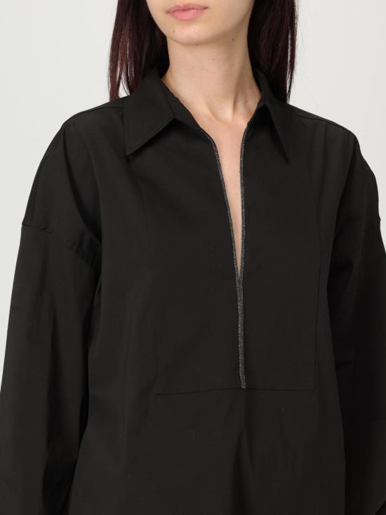 25FW 브루넬로 쿠치넬리 탑 M0091EA105 C101 Black - BRUNELLO CUCINELLI