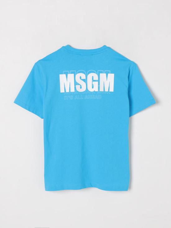25FW [키즈] 엠에스지엠 티셔츠 S5MSJUTH066 MS011 Turquoise - MSGM