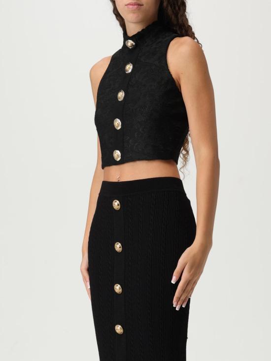 25FW 발망 민소매 티셔츠 FF1AB495JK65 0PA Black - BALMAIN