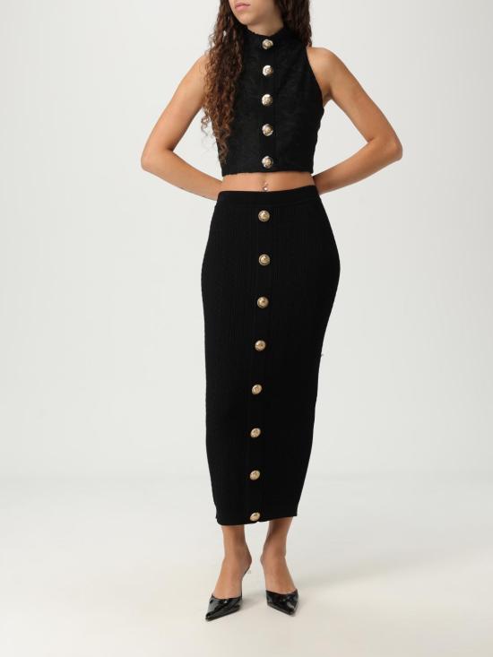 25FW 발망 민소매 티셔츠 FF1AB495JK65 0PA Black - BALMAIN