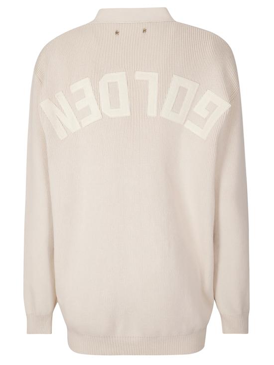 26SS 골든구스 Golden 레터링 가디건 GWP00950P001972 55550 TRAVERTINE - GOLDEN GOOSE