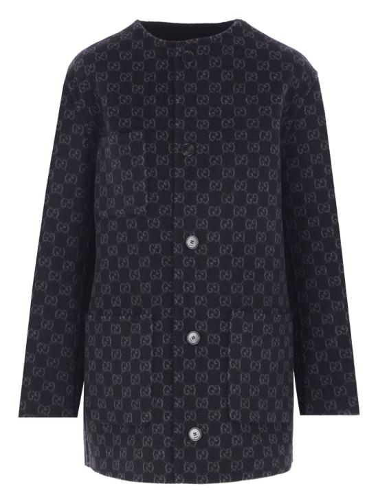 25FW 구찌 리버서블 울 실크 수트 자켓 840657 Z7ASL1189 Black - GUCCI