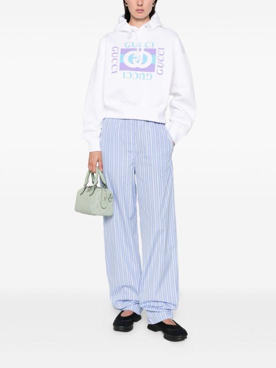 25FW 구찌 프린티드 코튼 후드 티셔츠 837935 XJHGJ9081 White - GUCCI