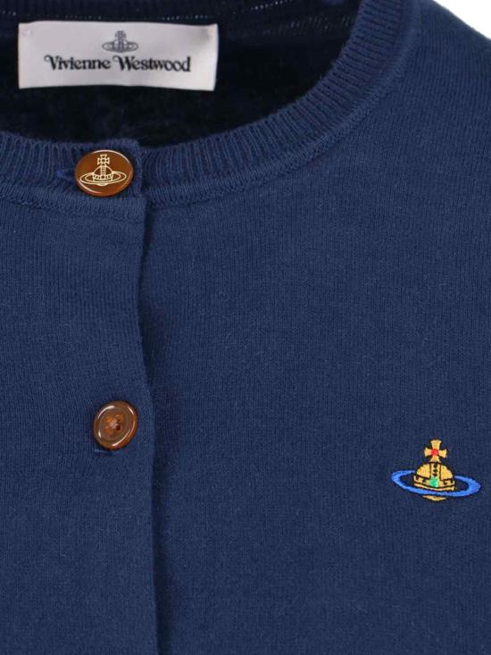 25FW 비비안웨스트우드 BEA 베아 크롭 가디건 1803002UY001VK410 NAVY DOM - VIVIENNE WESTWOOD