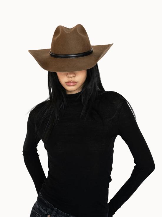  자네사레온 버킷햇 자네사 레오네 내쉬 햇 카멜 - JANESSA LEONE