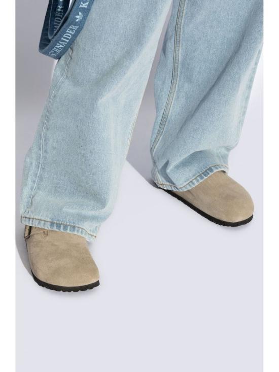 25FW 버켄스탁 Tokio 토키오 시어링 스웨이드 버클 클로그 뮬 샌들 1028349 TAUPESUEDELEATHER Beige - BIRKENSTOCK