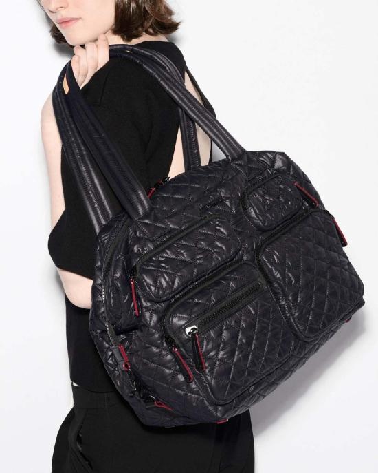  mz wallace 캐리어 Mz Wallace 대형 Sutton 여행용 더플백 블랙 - OTHER BRANDS
