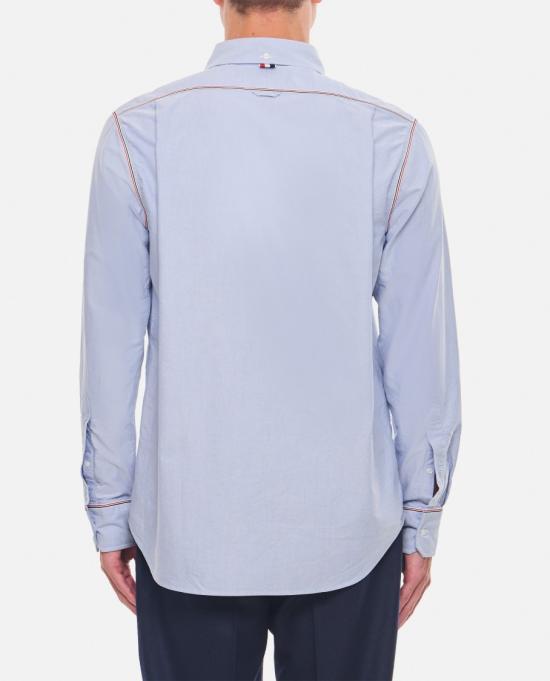  톰브라운 스트레이트 핏 롱슬리브 옥스포드 셔츠 MWL406AF0313480 Blue - THOM BROWNE