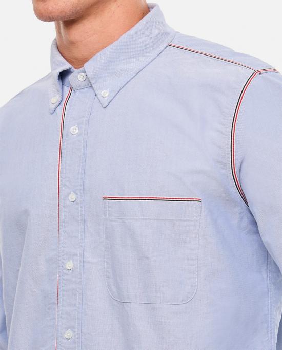  톰브라운 스트레이트 핏 롱슬리브 옥스포드 셔츠 MWL406AF0313480 Blue - THOM BROWNE