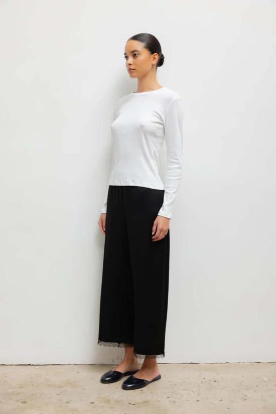  리셋 크롭 팬츠 레셋 바브 레이스  블랙 - LESET