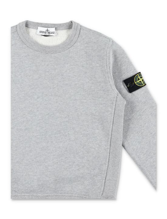 25FW [키즈] 스톤 아일랜드 니트/스웻셔츠 6100001S0M20 V0M64 MELANGE GREY - STONE ISLAND