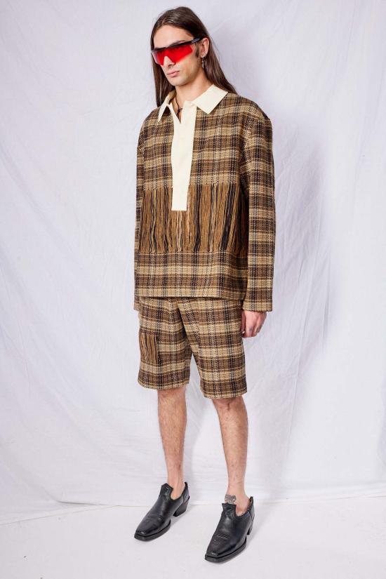  Wynn Hamlyn 숏팬츠 브라운 체크 우븐 반바지 - OTHER BRANDS