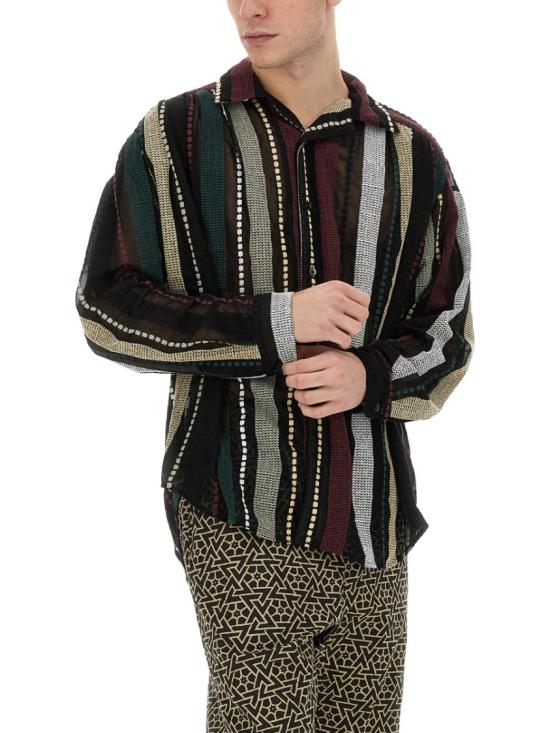  아이에 긴팔 셔츠 NS941 A BLACK MULTI Multicolor - AIE