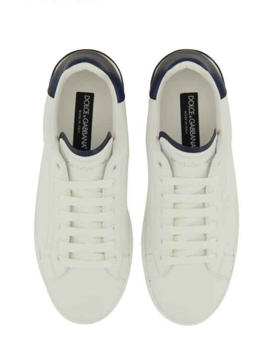 25FW 돌체앤가바나 카프스킨 포르토피노 스니커즈 CS2278 A9U7389951 White - DOLCE & GABBANA