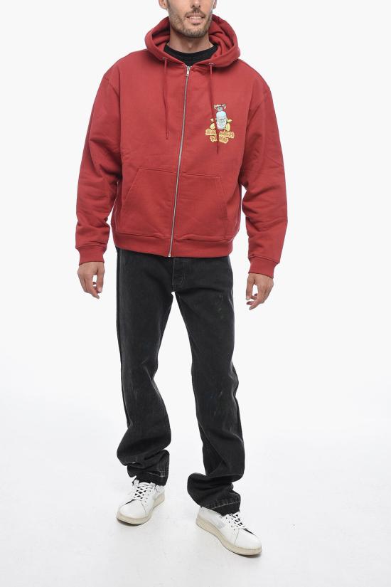  스카이하이팜 후드 티셔츠 SHF03T0221 Red - SKY HIGH FARM