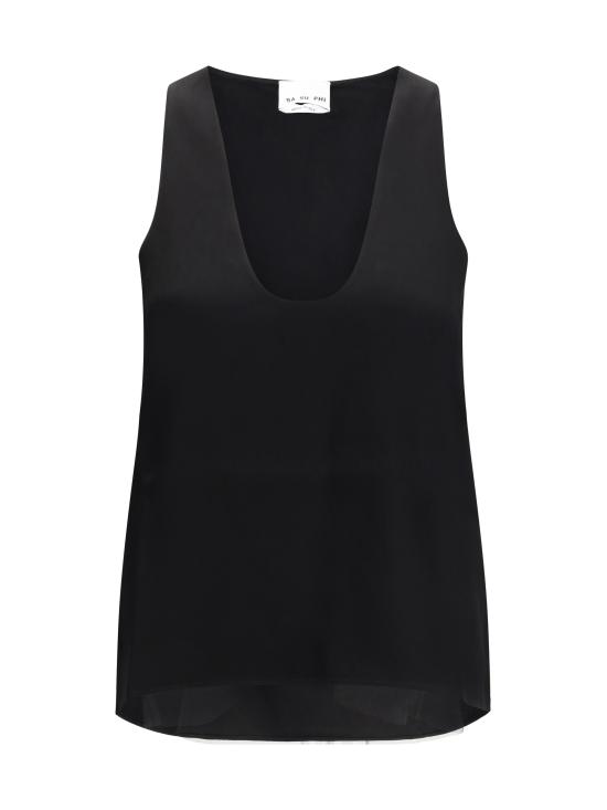 25FW 사 수 파이 반팔 티셔츠 W25400 0900 BLACK